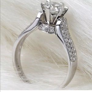 925 sterling silver solitaire ring with stamp